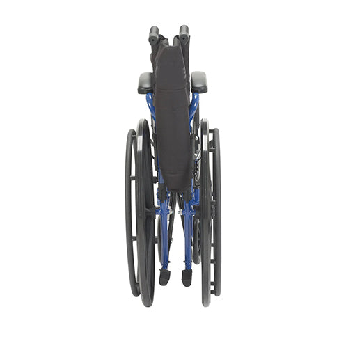 Drive Medical Blue Streak Wheelchair – Flip Back Desk Arms, Elevating Leg Rests, 20" Seat