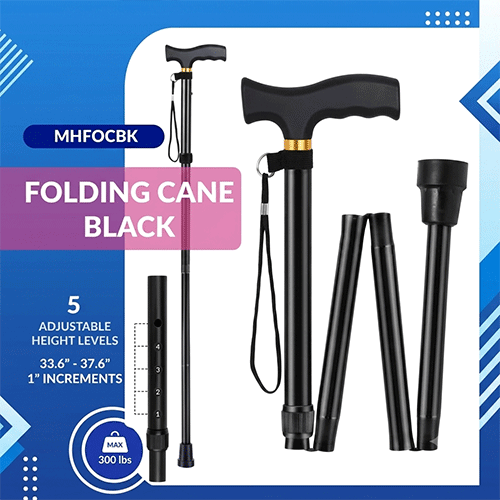 Folding Cane Black