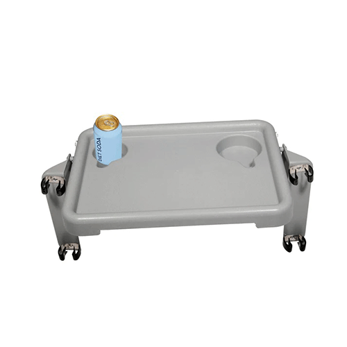 Folding Walker Tray with Two Cup Holders – Fits 1"–1.25" Tubes, Folds Down