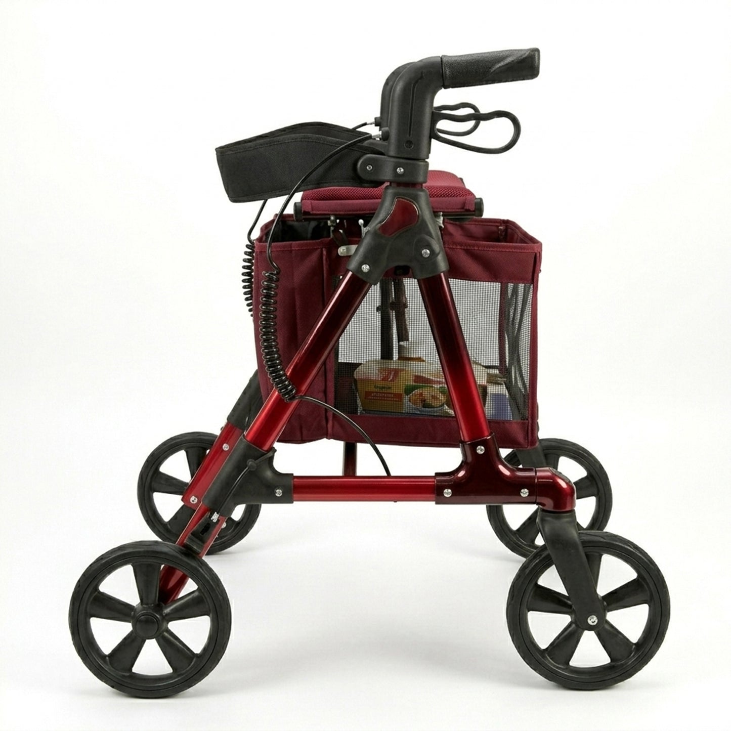 Rollator walker with seat and wheels for seniors