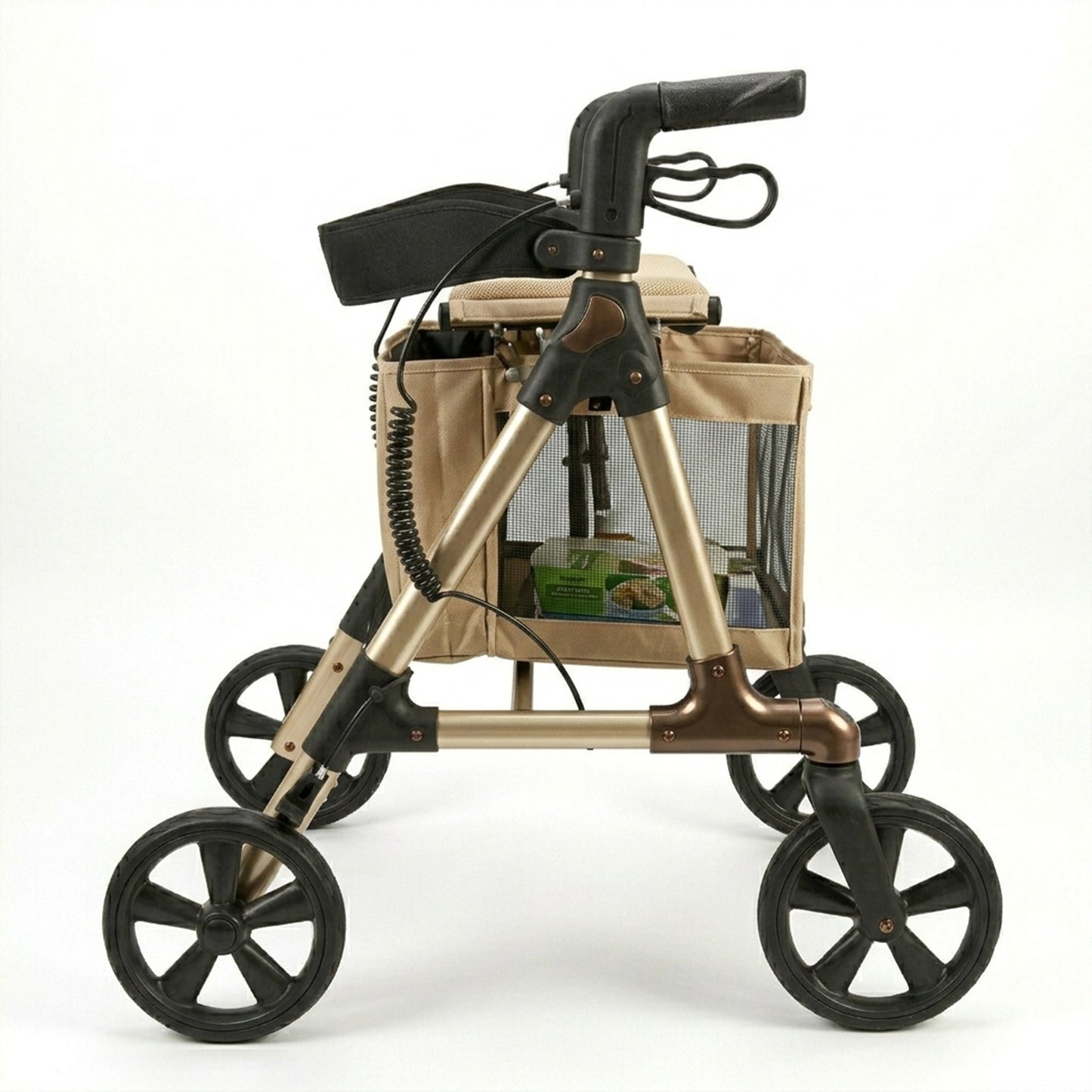 Rollator walker with seat and wheels for seniors
