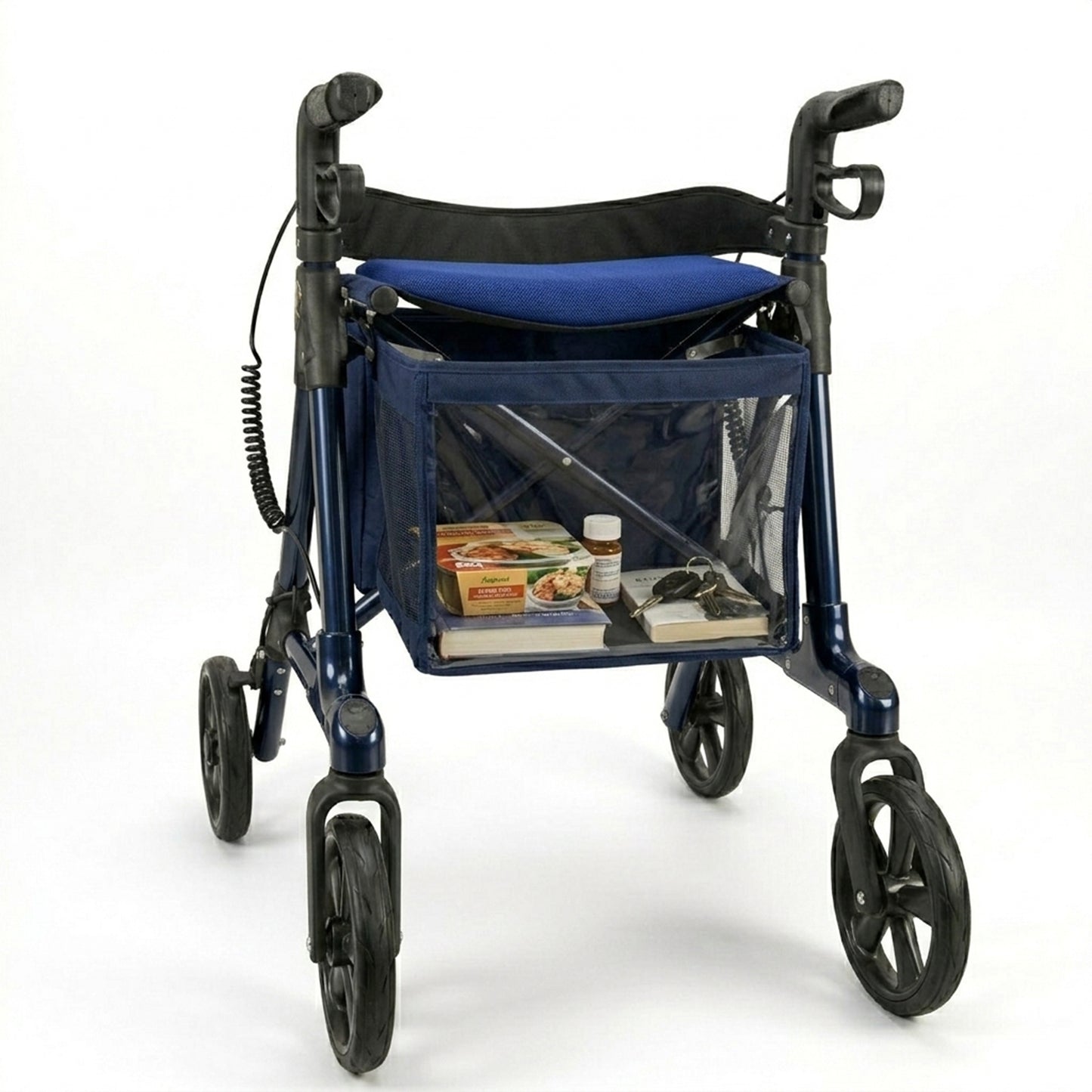 Rollator walker with seat and wheels for seniors