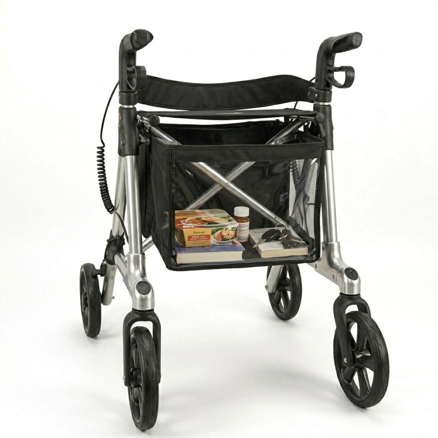 Rollator walker with seat and wheels for seniors
