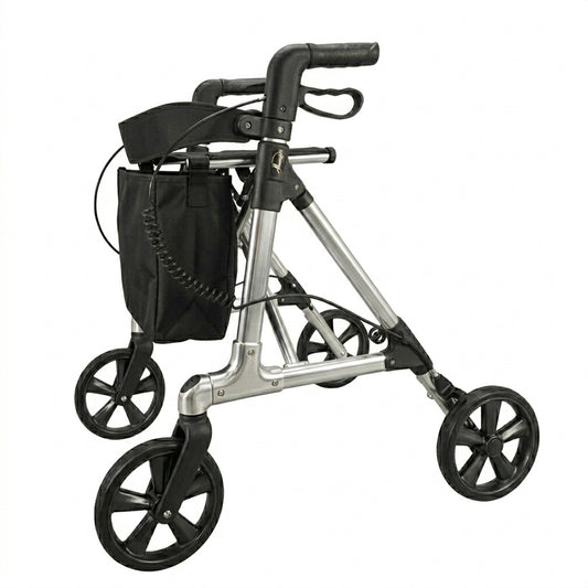 Rollator walker with seat and wheels for seniors