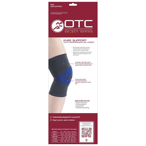 Knee Support With Compression Gel Insert Charcoal