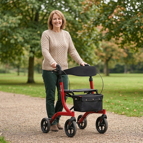 Aluminum Folding Rollator 8" Wheels