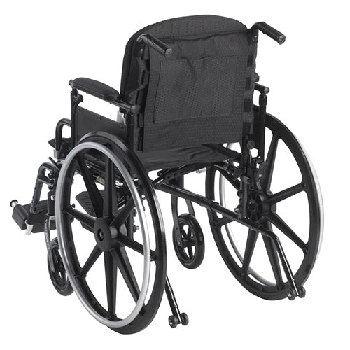 Drive Medical Adjustable Tension Wheelchair Back Cushion with Lumbar Support – Fits 16"–21" Wheelchairs