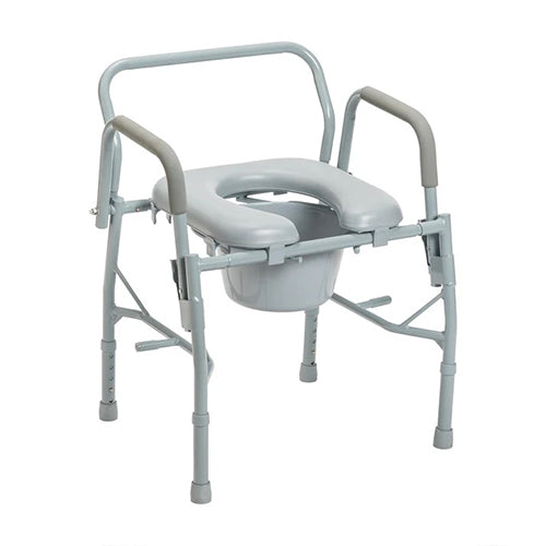 Padded Drop-Arm Commode