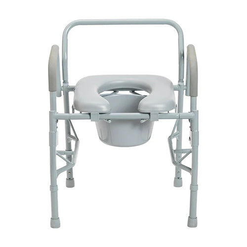 Padded Drop-Arm Commode