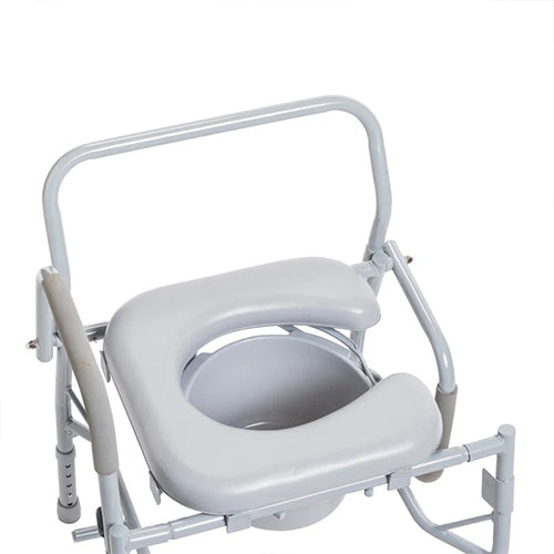 Padded Drop-Arm Commode