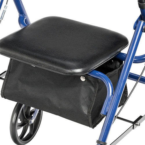 Four Wheel Walker Rollator with Fold-Up Back Support – Drive Medical, 7.5" Wheels