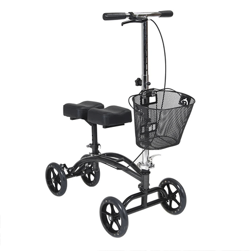 Knee Walker with Basket , 300 lb, Dual Pad, Steerable