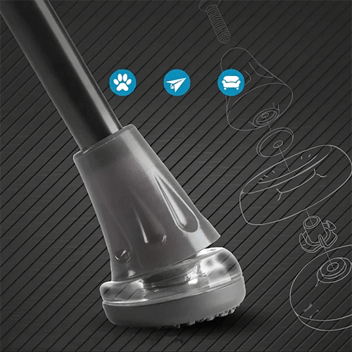 Universal Pivoting Shock Absorbing Cane Tip