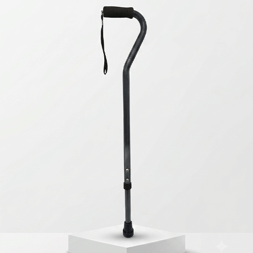 MOBB Offset Cane – Lightweight Aluminum, Push-Button Adjustable, 300 lb