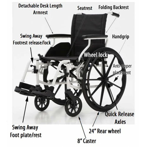 Mobb Lightweight Aluminum Wheelchair