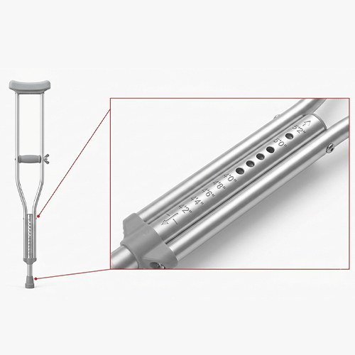 Mobb Pushbutton Aluminum Crutches – Lightweight, High-Density Foam Grips