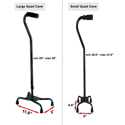 Quad Cane: Black