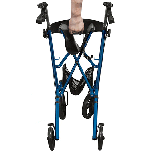 Side Folding Walker Rollator with Seat Sidekick, 250 lb, Blueberry