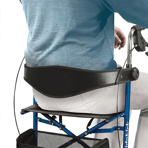 Side Folding Walker Rollator with Seat Sidekick, 250 lb, Blueberry