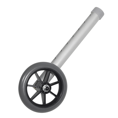 Universal Walker Wheels 5" – 350 lb, 8 Height Adjustments, Includes Glide Caps