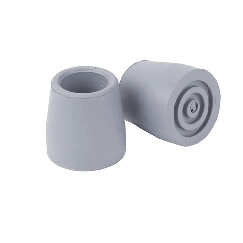 Walker Replacement Rubber Tips – 1" Diameter, Gray, Stability on Most Surfaces