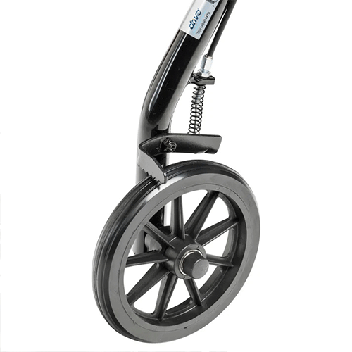 Walker Rollator with 6" Wheels & Fold-Up Back Support – 300 lb, 13 lb, Black