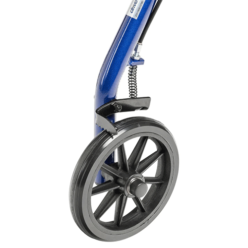 Walker Rollator with 6" Wheels & Fold-Up Back Support – 300 lb, 13 lb, Blue/